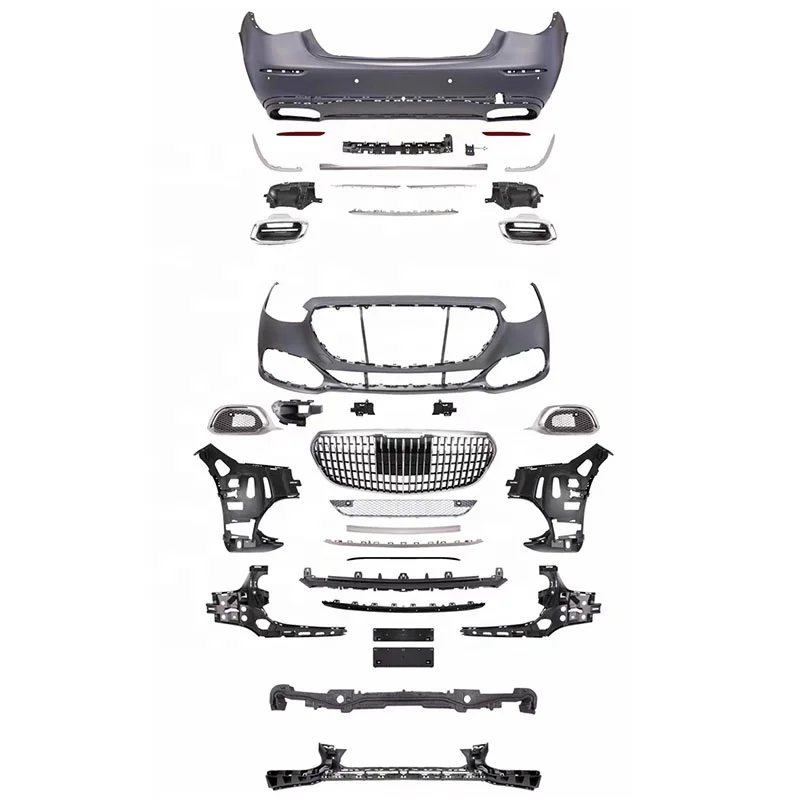 W223 S680 Style Upgrade Body Kit Fit for Mercedes Benz S Class S350 S400 Models Year 2021 Onwards