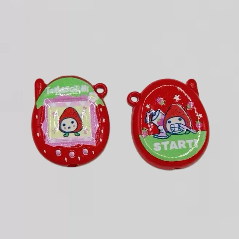 1-6 Stück Tamagotchi-Perlen-Zubehör, Acryl-Cartoon-Arcade-Maschinen-Perlen, DIY-Schlüsselanhänger, Schmuckmaterial, lustige Dekoration K – Detail 9