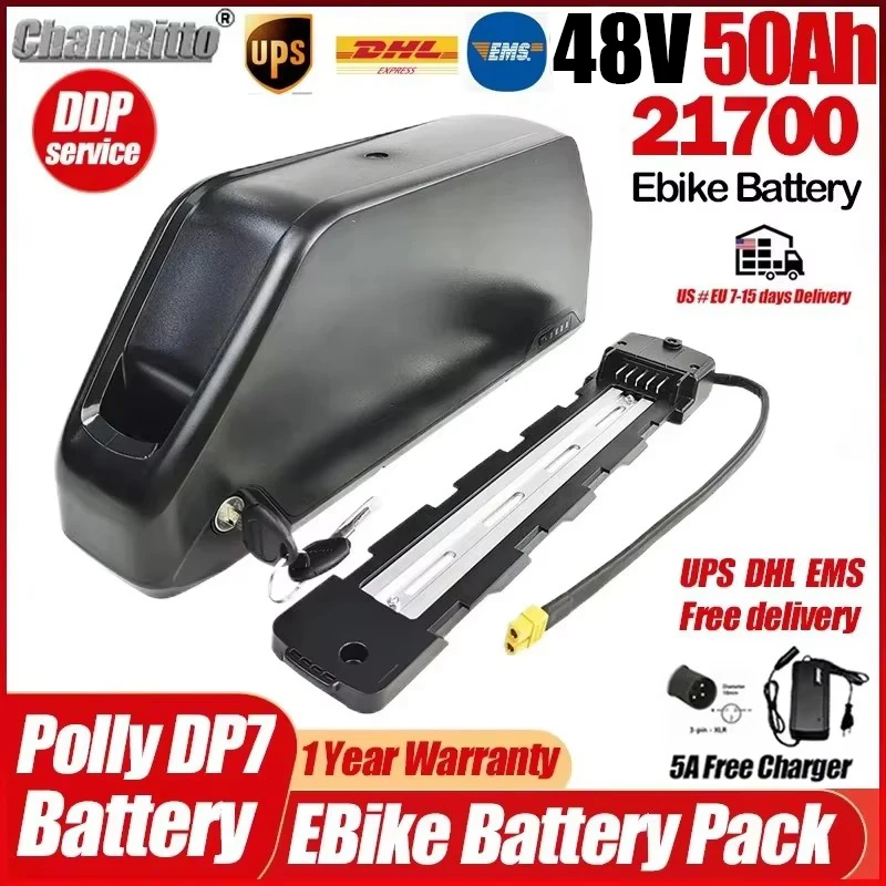 

Hailong 48v 50ah Ebike Batttery 36 52v 60v 72V 20ah 25ah 28 30ah 40ah 60AH E-Bike Accu Fatbike Bicycle Polly DP-7 3000W Battery