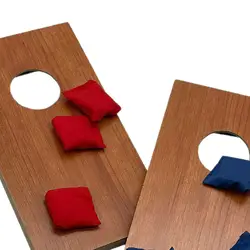2x Portable Tabletop Corn Holes Cornhole Set Early Educational Toys Portable Mini Desktop Cornhole Set for Students Men Solo