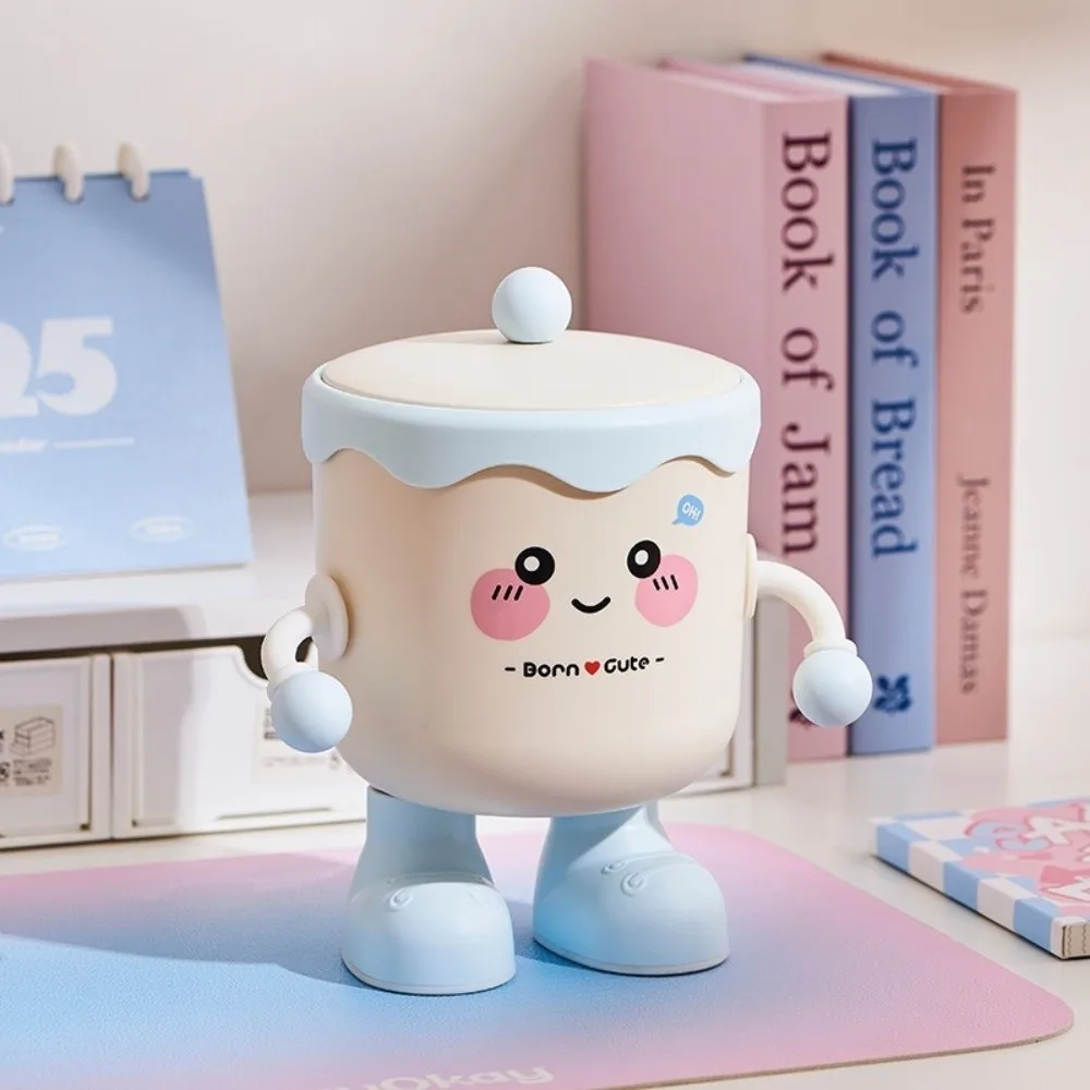 Cartoon Style Desktop Organiser Miniature Size Space-Saving Desktop Waste Basket DIY Multipurpose Makeup Brush Storage