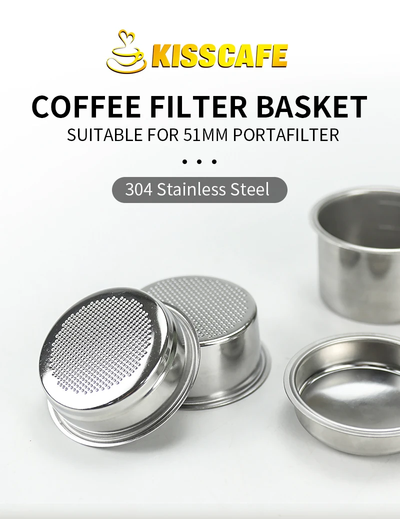 51MM Kaffee Filter Korb Ersatz Edelstahl Für Delonghi Boden Siebträger Espresso Gute Zubehör Barista Werkzeug – Detail 3