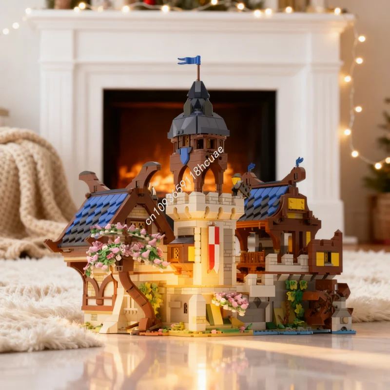 

3876 шт. MOC Falconer S Fortress, средневековая модель замка, строительные блоки, креативная идея, рождественские подарки, образовательная игрушка, детский день рождения