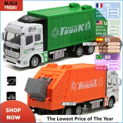 1:32 Garbage Truck Toy Car As Birthday Present Juguete Educational Clean Trash Car Kids Toys Gifts Free Shipping