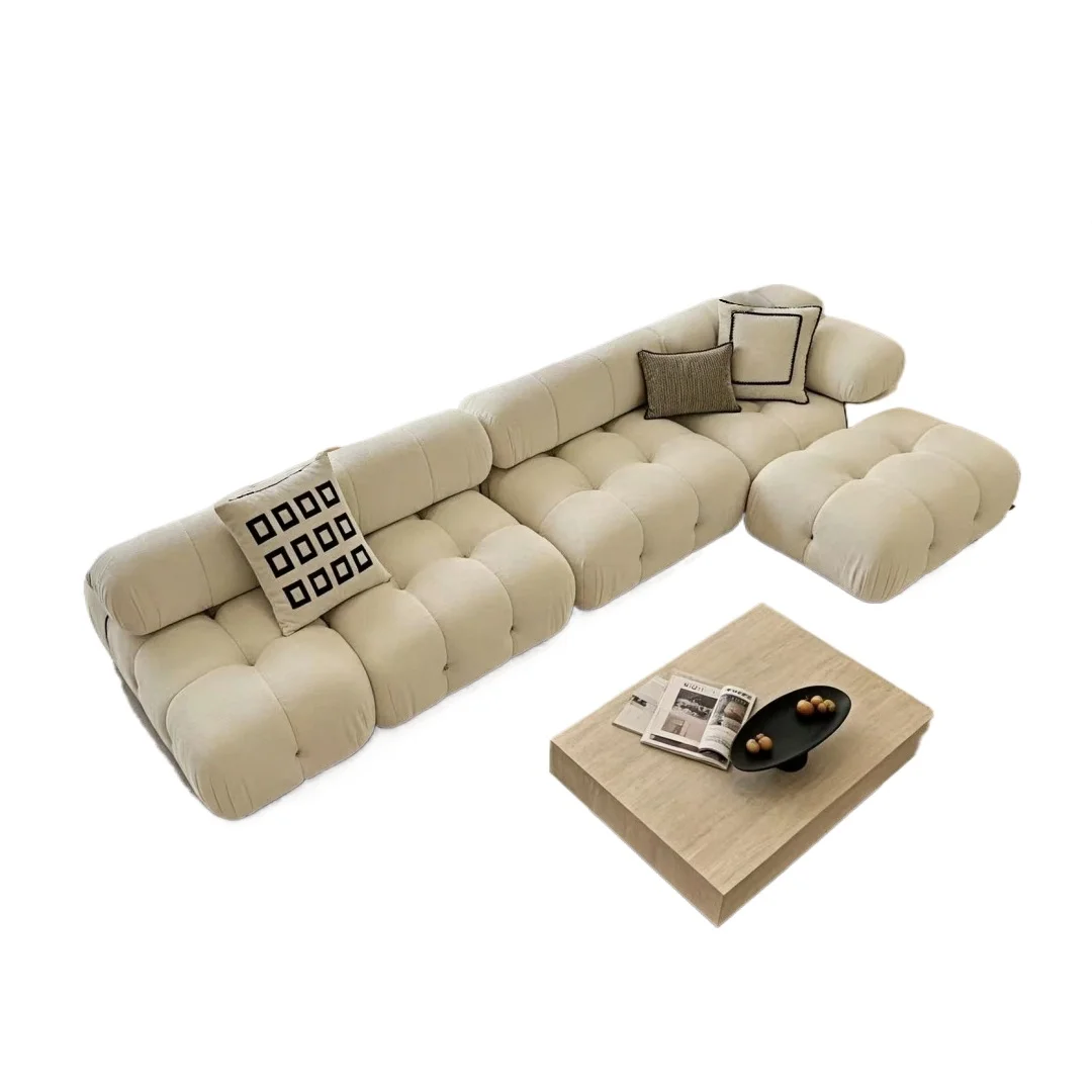Mario Chameleon Creative Design French Three Seat Module Combination Sofa Bungalow Hotel Apartment Balcony Living Room Sofa