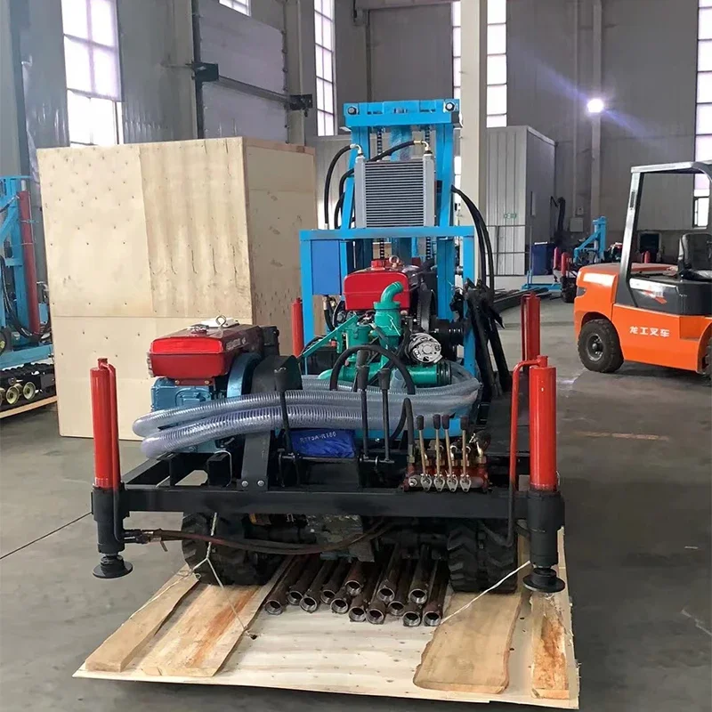200M Crawler Water Well Drilling Rig Diesel Mining Drilling Rig Chinese Factory