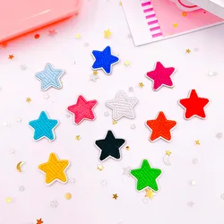 Self-adhesive 10pcs Yellow Red Black Small Star Embroidery Iron on Patches for Clothing Kids Clothes Sticker Sewing Accessories