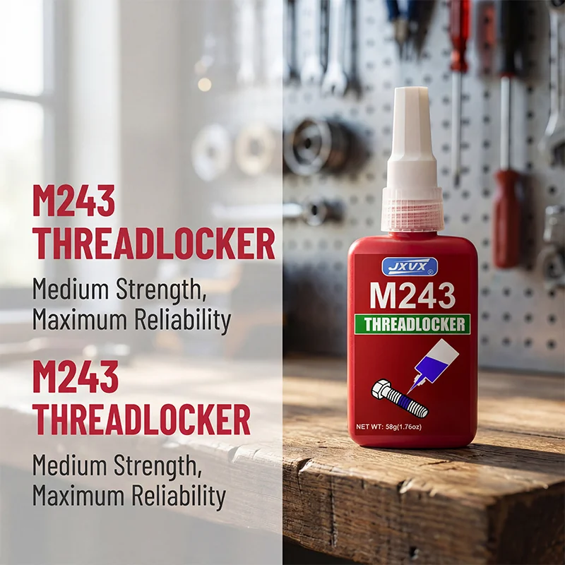Jxvx 243 50ml Threadlocker Anaerobic Glue, Quick Fix Sealant for Screws, Fast Curing Thread Locking Agent