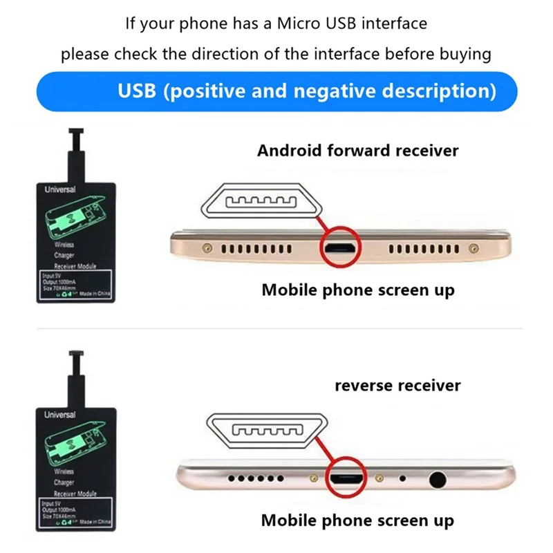 ABGI-4X محول شاحن لاسلكي خفيف الوزن عالمي سريع (لـ Micro-USB A)