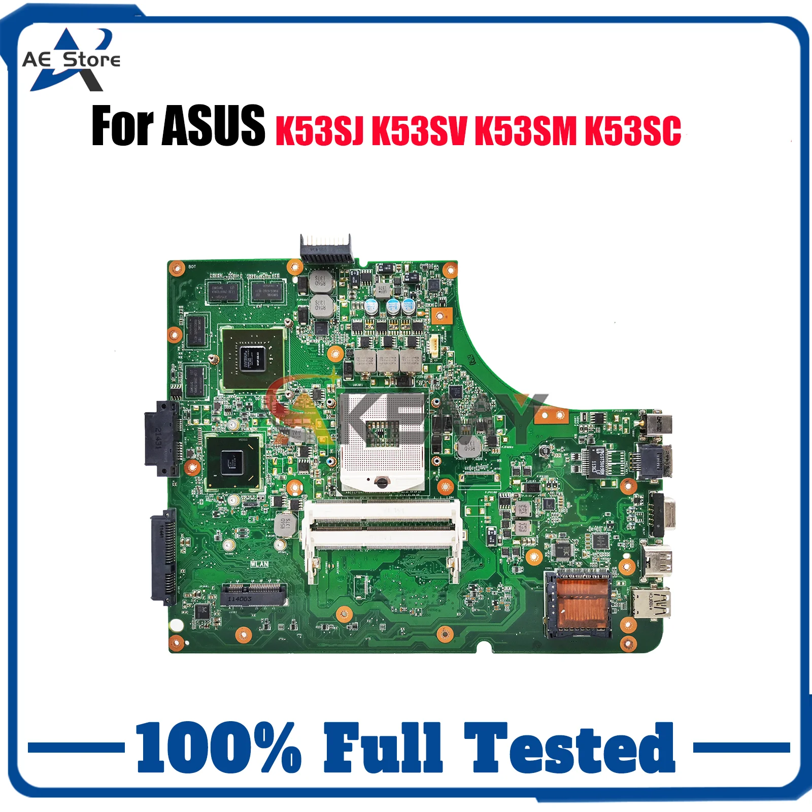 

K53SV Laptop Motherboard For ASUS K53SV K53SC K53SK K53S K53SJ K53SM K53SD Notebook Mainboard 100% tests OK fast shipping stk