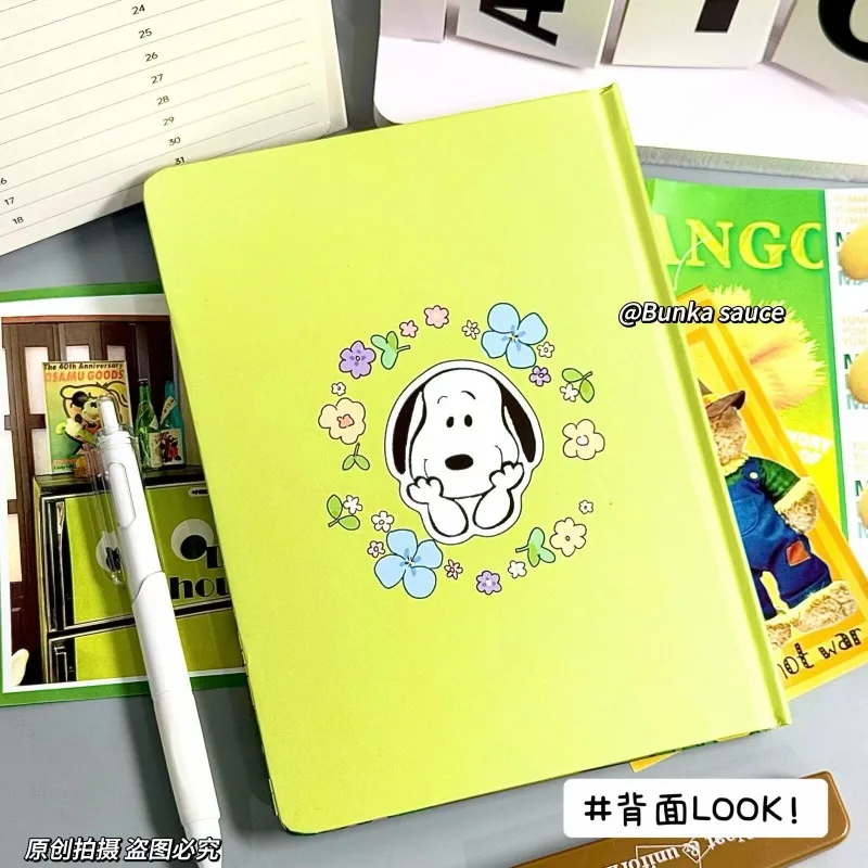 Snoopy Cartoon Anime Painted Inner Pages Hardshell Notebook Full A5 Notebook Student Hand drawn Cute High Beauty Printed Ledger