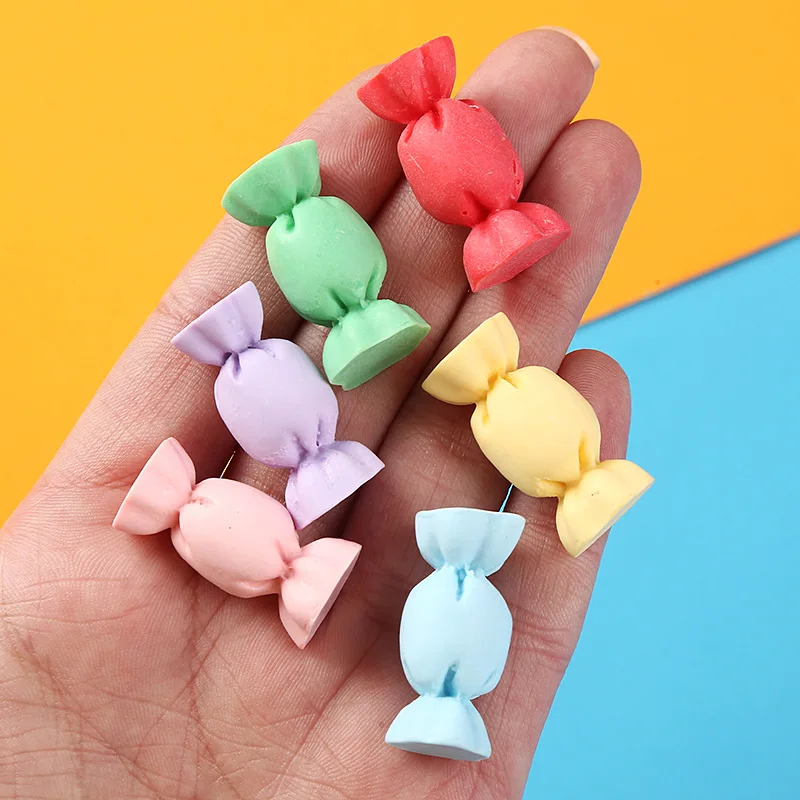 10szt 3D Mini Resin Kawaii Diy Candy Craft Supplies Flatback Miniature Accessories Material Item Fake Food Cabochon Scrapbooking