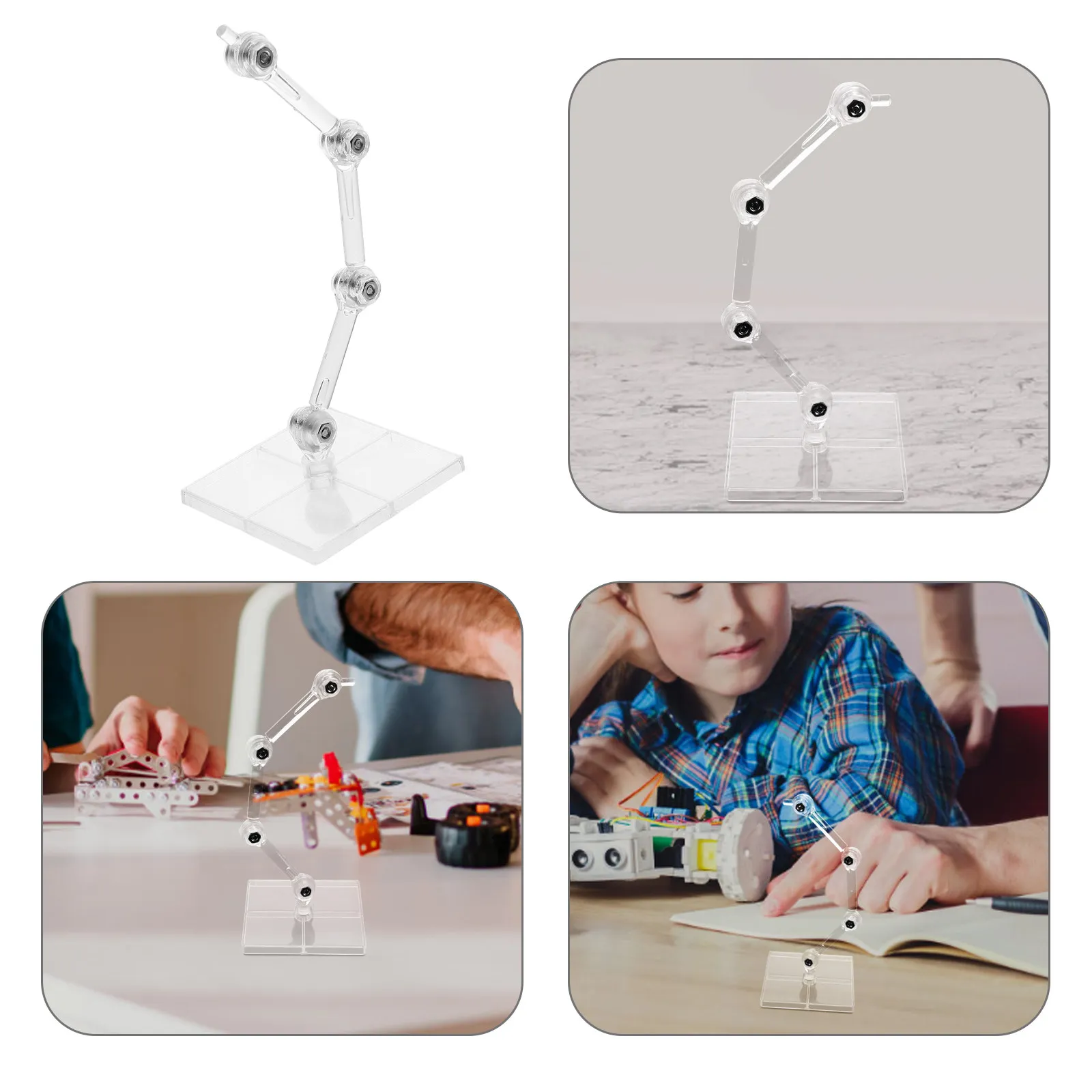 

Action Figure Stand Plastic Display Rack for Home Store Desktop Holder Durable Support Display Stand Figure Accessory