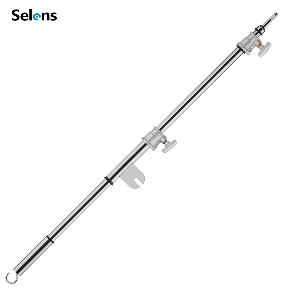 

Selens 2.2M Telescopic Rods Stainless Steel Extension Arm Boom Arm for Photography Studio C-satnd Tripod Flash Strobe