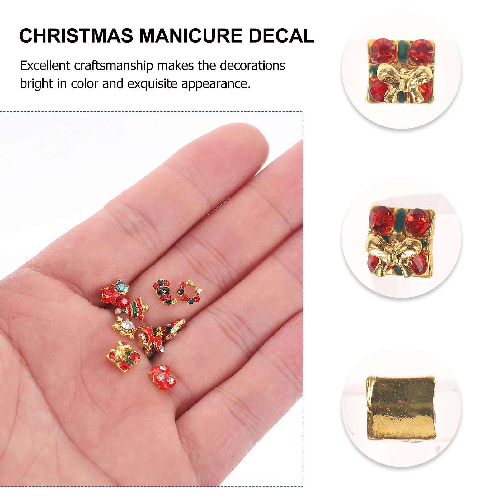 

12 Pcs Nail Sticker Decoration Patch Accessories Stickers for Art Manicure Metal