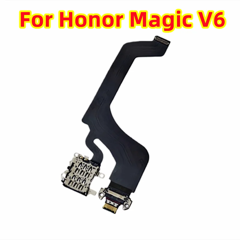 Replace For Honor Magic V5 V6 Phone Charging Port Dock Connector USB Type-C Charger Date Board Plug Flex Cable Spare Parts