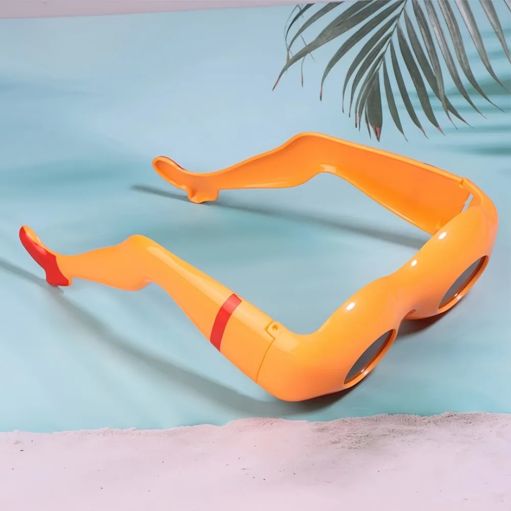 Neuartige Bein-Hüft-Sonnenbrille, lustige orangefarbene, dumme Brille für Urlaub, Party, Streiche, Erwachsene, Witze, Wandern, Sonnenbrille, Brillen für Männer und Frauen