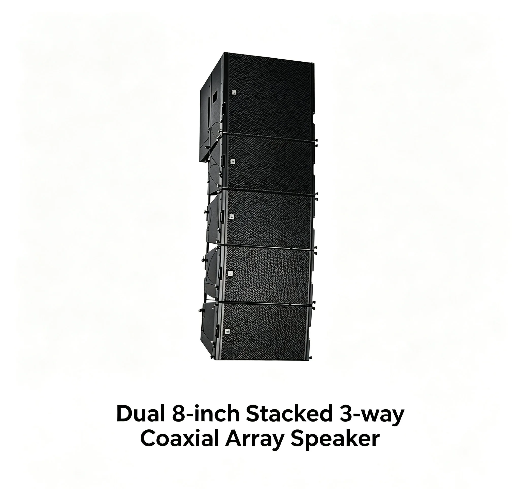 OEM ODM Professional Audio Outdoor Powered Speakers Dual 8-inch Stacked 3-way Coaxial Line Array Speaker