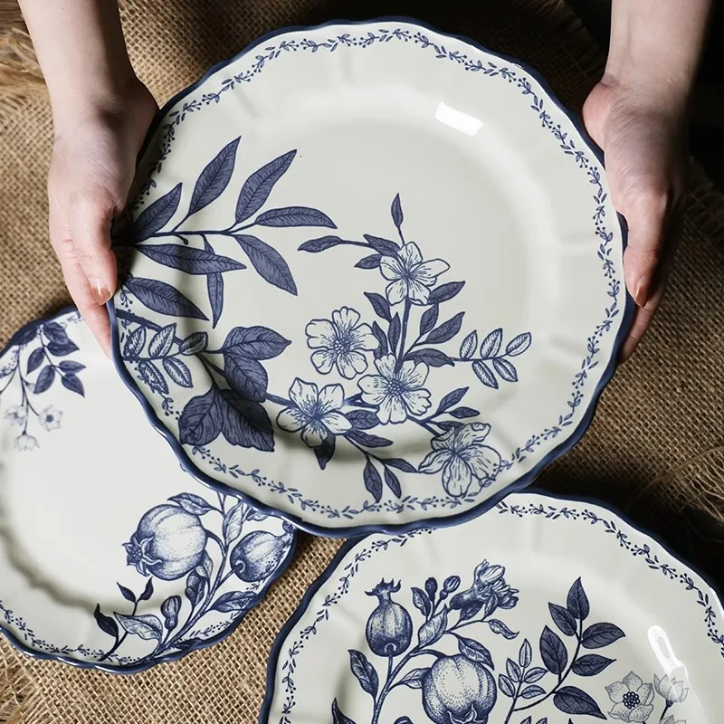 

Креативный набор старинных чаш и тарелок, новинка 2024, посуда, подарочная коробка, украшение стола, домашний красивый подарок, тарелка в китайском стиле