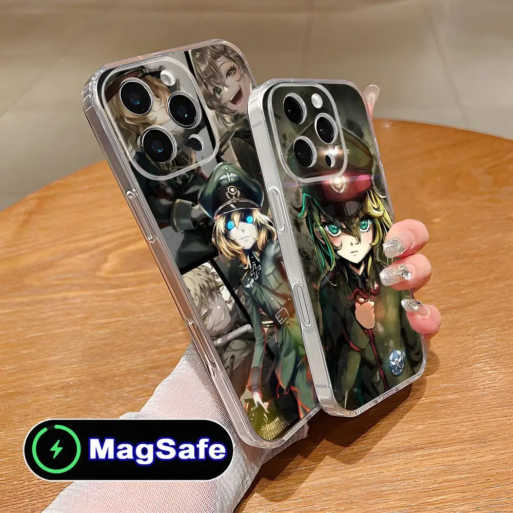 

Saga of Tanya the Evil Phone Case for iPhone 17 16 15 14 13 12 11 Air Pro Max Plus Mini Magsafe Clear Colorful Cover Cover