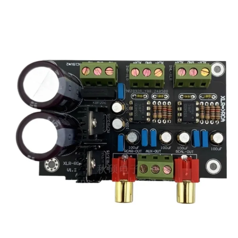 modulo-de-circuito-de-recepcao-de-sinal-de-equilibrio-xlr-canon-para-amplificador-de-potencia-de-placa-rca-rca