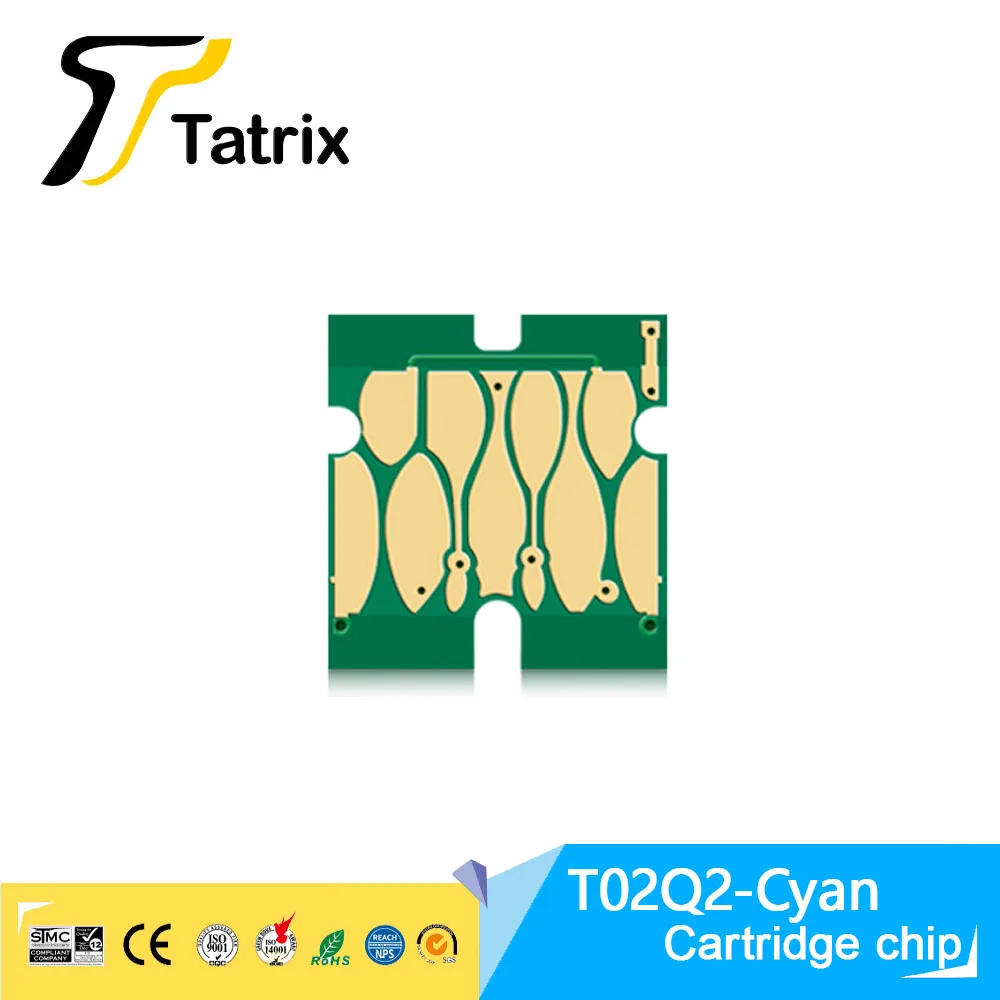 Imagem -06 - Tatrix T02q1 Chip T02q4 02q Cartucho de Tinta Chip para Epson Workforce Enterprise Wf-c20600 Wf-c20600a Wf-c20600c Chips de Impressora