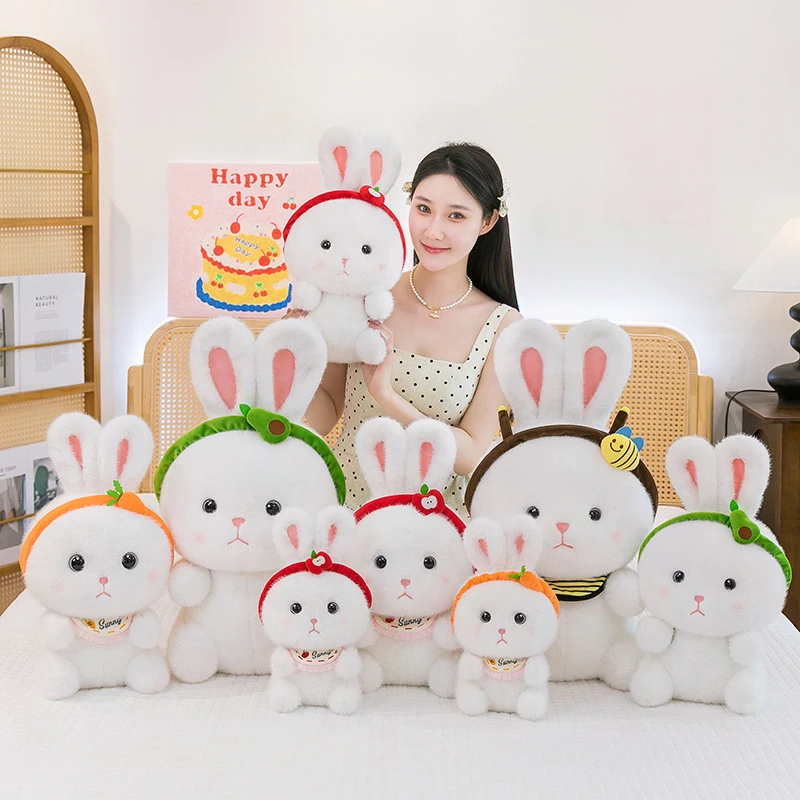 

Кавайная плюшевая игрушка, милый мультяшный фруктовый авокадо, кролик, детский нагрудник, рюкзак, мягкая кукла, медведь, подарок на день рождения для детей