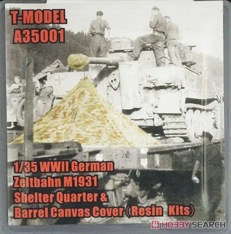 T-MODEL A35001 1/35 German Zeltbahn M1931 Shelter Quarter & Barrel Canvas Cover