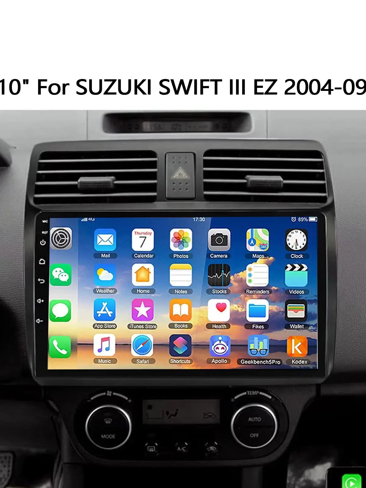 ESSGOO 9-Zoll Android 15 4+64G Autoradio für SUZUKI SWIFT III EZ MZ 2003-2010 GPS-Navigation Kabelloses Carplay Android Auto FM Bluetooth RDS SWC Wifi ASP Mirror Link IPS Touchscreen