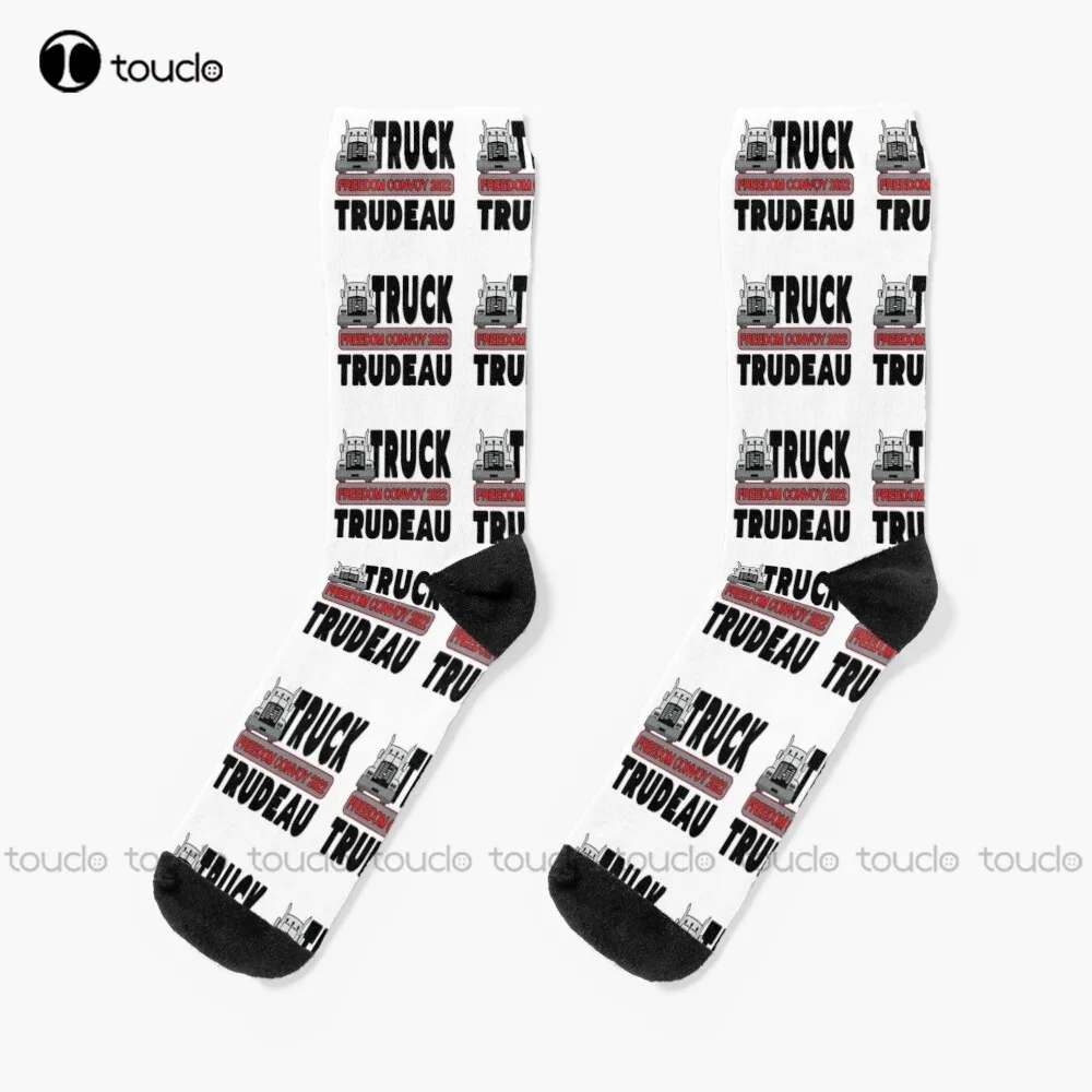 Truck Trudeau Freedom Convoy - Truckers For Freedom - Freedom Convoy 2022 Truckers Black Socks Women'S Socks Christmas Gift Art