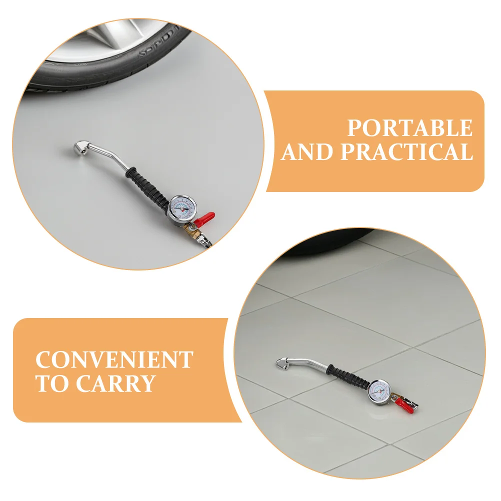 2 قطعة أداة نفخ الإطارات تمديد فوهة الثقيلة الاتصال السريع قابض الهواء قياس الضغط لشاحنة سيارة Rv ضاغط #6