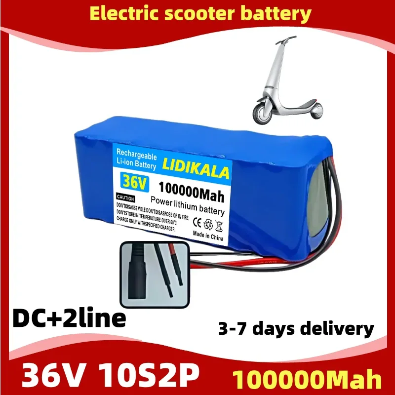 Batterie de scooter électrique 36V 100Ah, batterie de scooter électrique au lithium 36V, batterie de scooter électrique 500W, batterie 36V 10s2p
