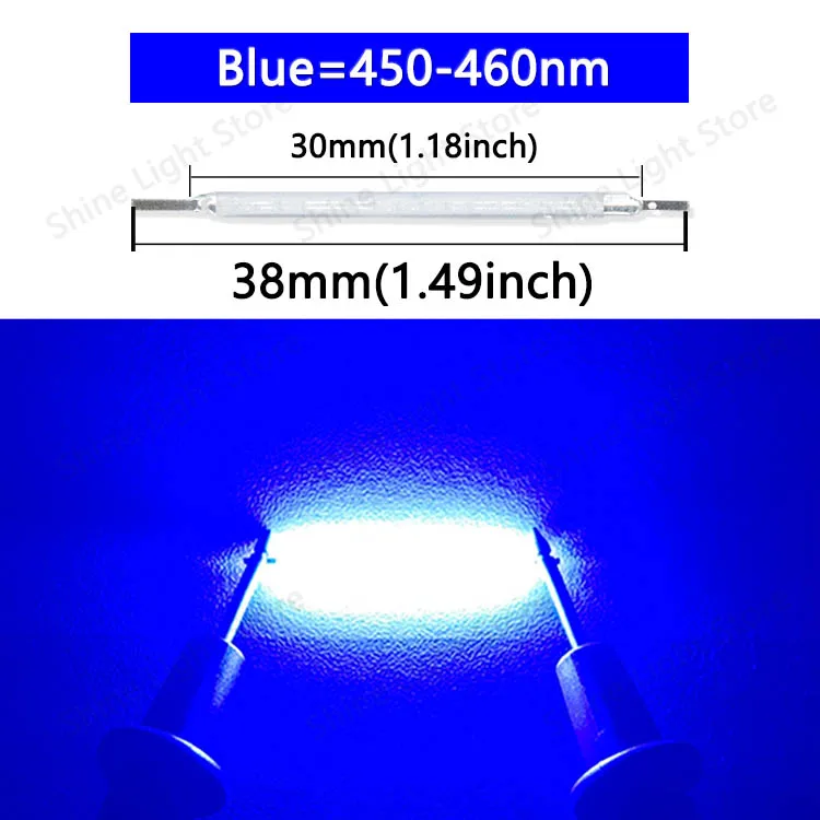 10 ~ 1200 stücke LED Filament 3V 38mm LED COB Edison Birne Hause Dekoration Lichtquelle Hochzeit Oarty camping Diode DIY