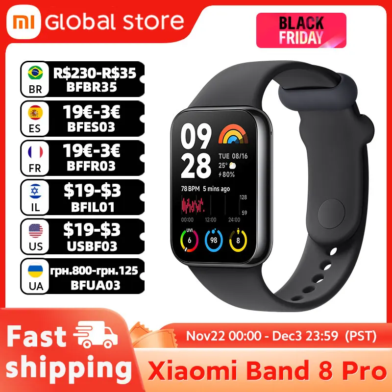 World Premiere Global Version Xiaomi Smart Band 8 Pro 1.74” AMOLED display Built-in Up to 14-day battery life Smart Band