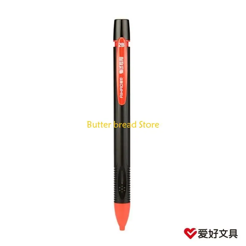 W89C Pilador plomo lápiz mecánico con borrador para dibujo borrador examen