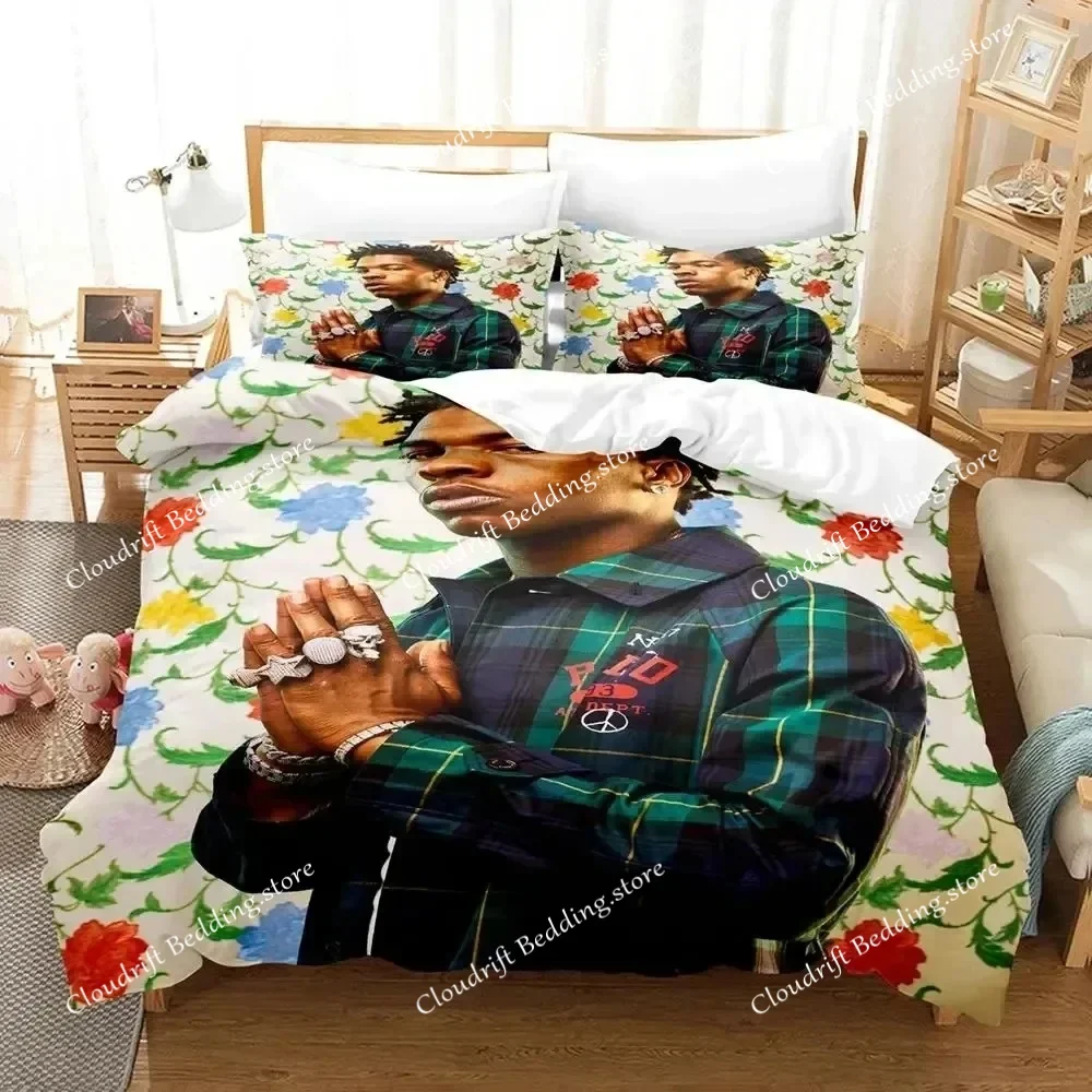 

Rapper lil baby Bedding Set Boys Girls Twin Queen Size Duvet Cover Pillowcase Bed Boys Adult Fashion Home Textileextile