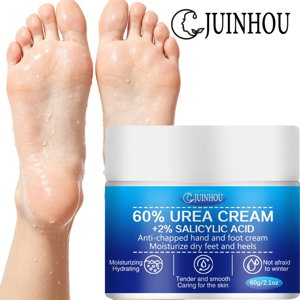 JUINHOU Foot Care Cream 60% Urea 2% Salicylic Acid Moisturizing Exfoliating Repair Rough Dead Skin Callus Remover Home Use