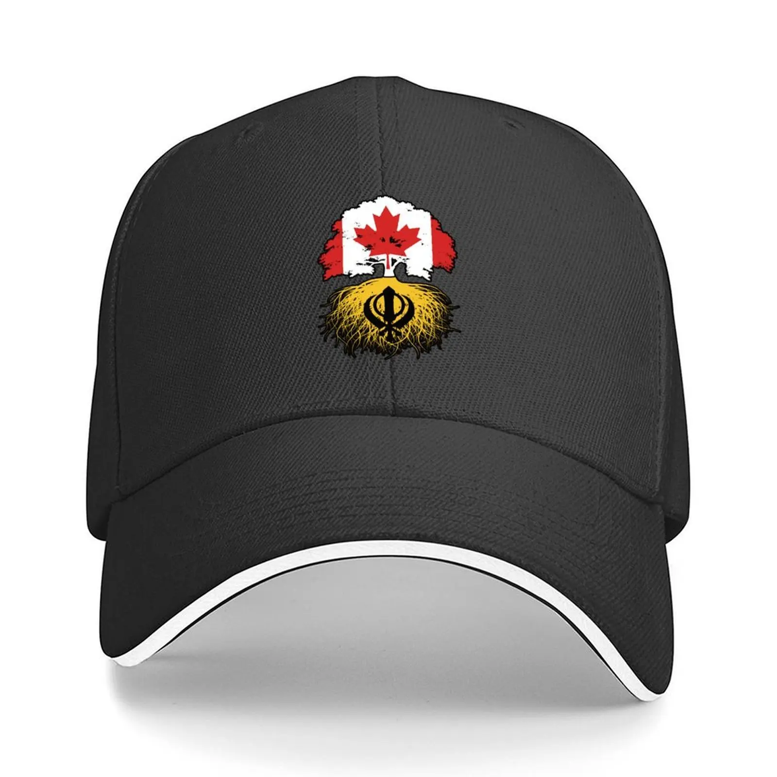 

Khalistan Sikh Canadian Canada Tree Roots Flag Baseball Cap Rave Christmas Hat derby hat tactical cap Women's Beach Visor Men's
