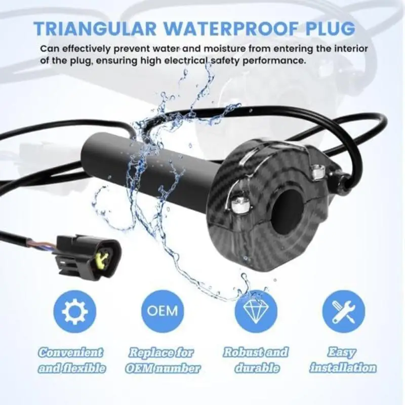 Electric Cross-country Bike Throttle Turn Grip Motorcycle Accessories Carbon Fiber Color Grip
