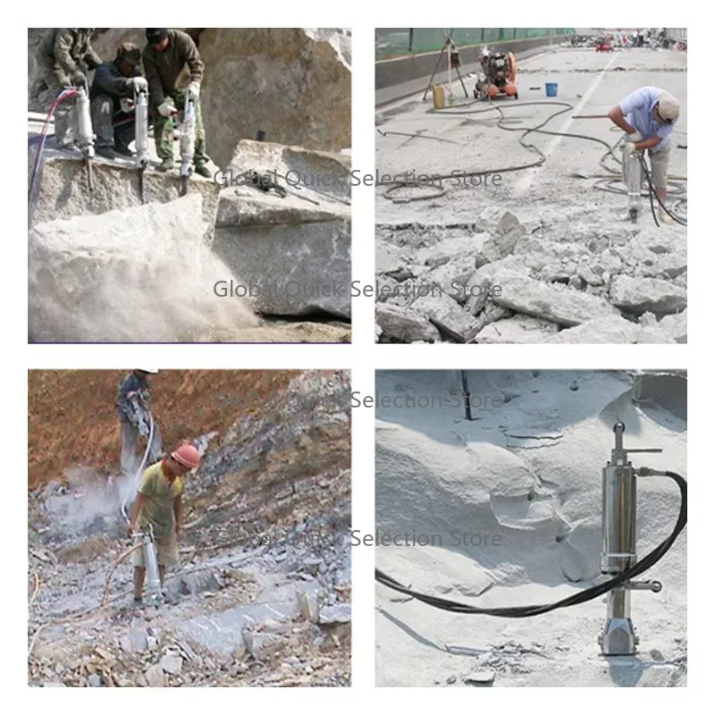 

Portable Hydraulic Rock Splitter, 900-1200T Splitting Force, Diesel & Electric Dual Power Rock Breaking Tool
