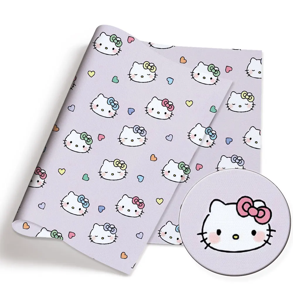 Hello Kitty 140x50CM Cartoon Polyester cotton fabric Patchwork Tissue Kid Home Textile Sewing Doll Dress Curtain cotton Fabric