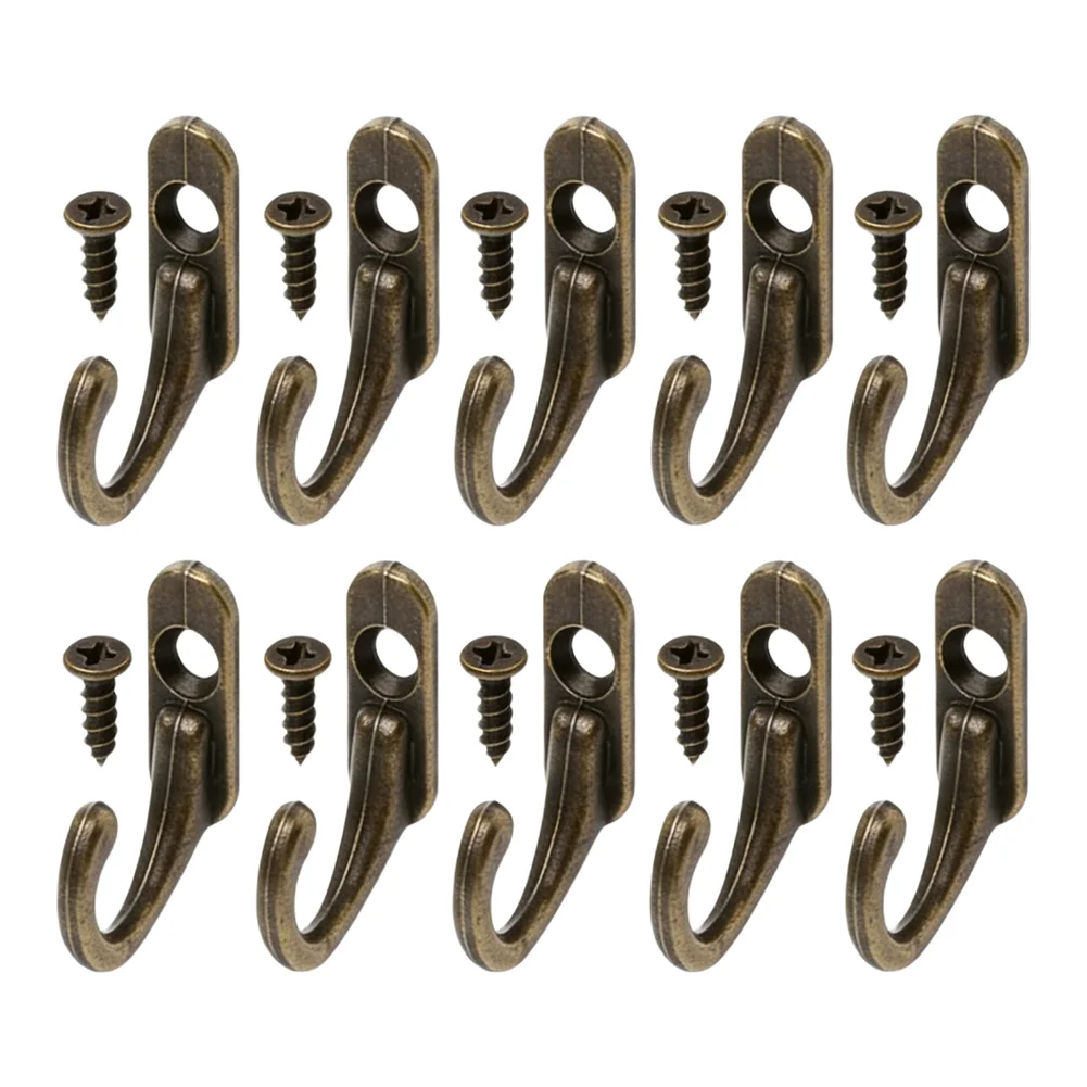 Single-hole Mount Zinc Alloy Hook For Kitchen For Bathroom Antique Bronze Solid Construction Includes Mounting Screws For Towels