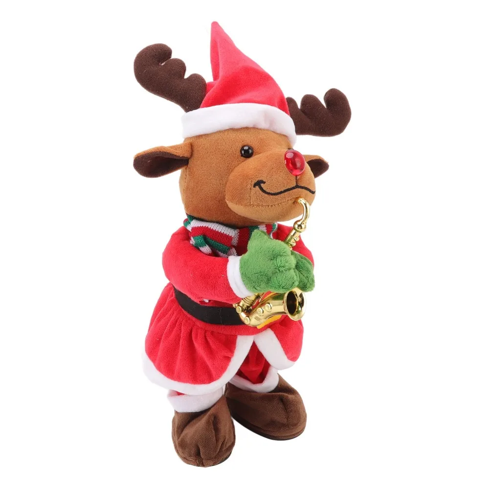 Swinging Motion Animated Christmas Cotton Filling Battery Powered Christmas Musical Festive Dancing Christmas