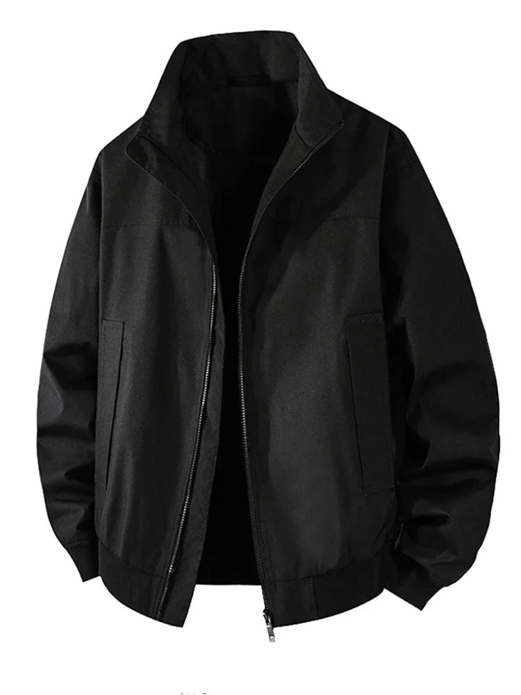 

TUCANO Men's Casual Loose Fit Pilot Jaet Faionable Outerwear Waterproof Polyester Fiber Long Sve Stand Collar Coat