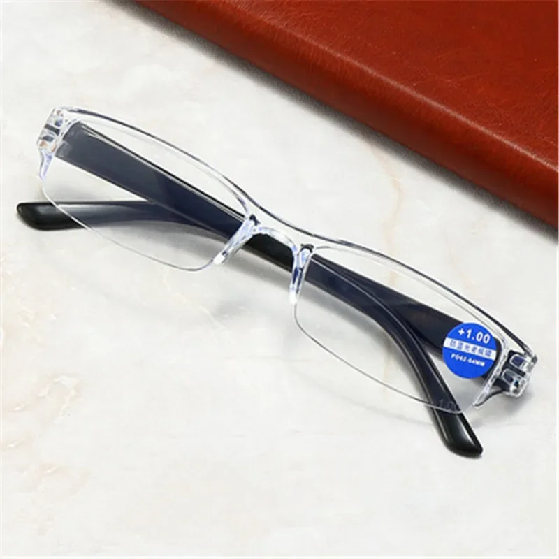 New Fashion Square Reading Glassses Presbyopic Eyewear Portable Ultralight Presbyopia Eyeglasses for Men Women with +1.0 To +4.0