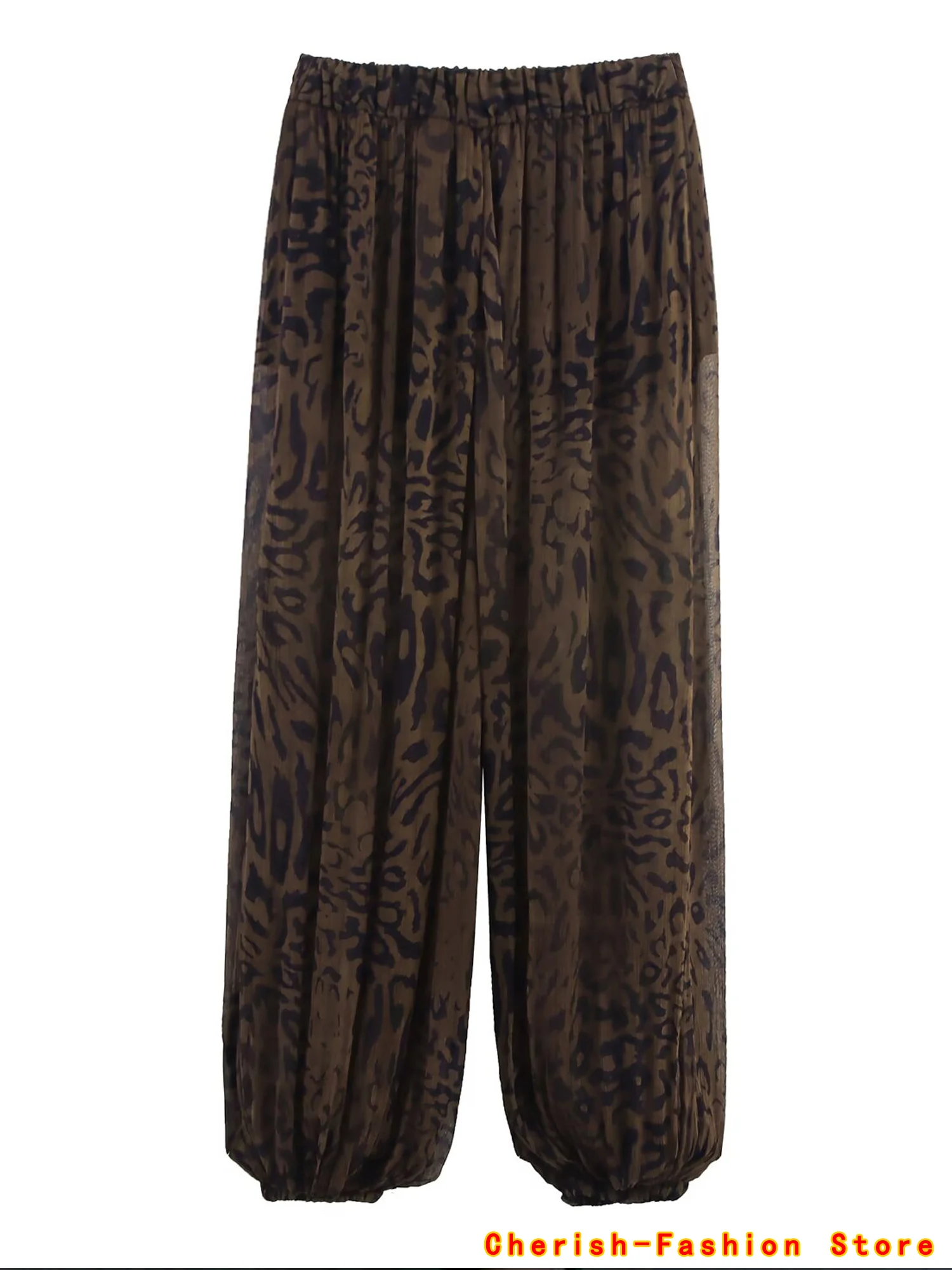 Vintage Luipaard Broek Oversize Nieuwe Y2k Vrouwen Casual Losse Wijde Pijpen Broek Retro Tiener Rechte Broek Hiphop Streetwear Merk