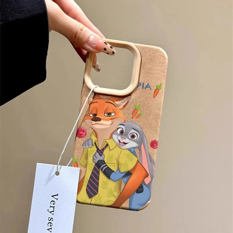 New For Zootopia 2 Phone Case Cute Cartoon iPhone 17 Pro Max Plus Case Couple Set Kawaii Christmas Gift