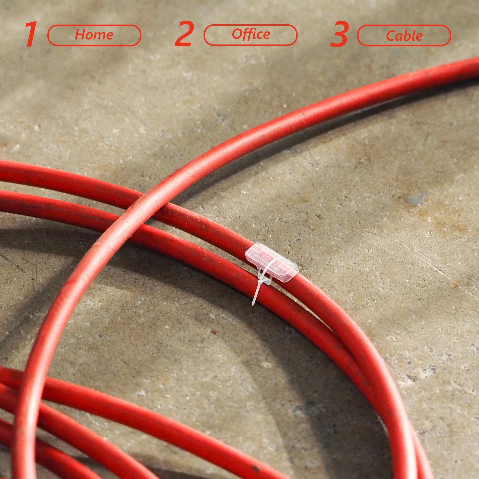 

50pcs Transparent Cable Tags Holder Case Reusable Plastic Wire Labels Organizer Box For Electrical Cords Management Home Office