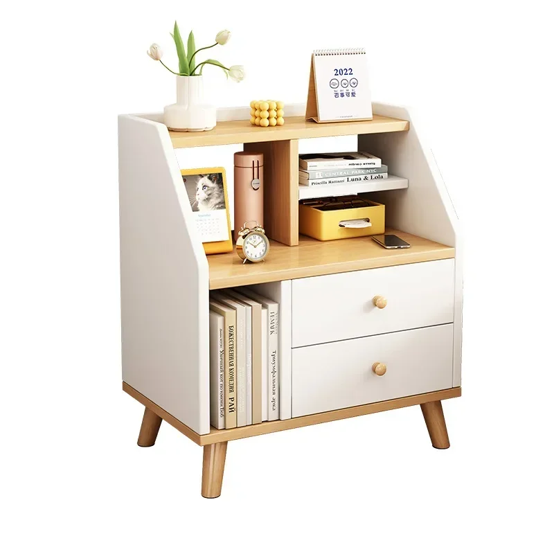 Solid Wood Bed Economical Nordic Bedside Cabinet Small Lockers Receive Ark Creative Multifunction Bedroom