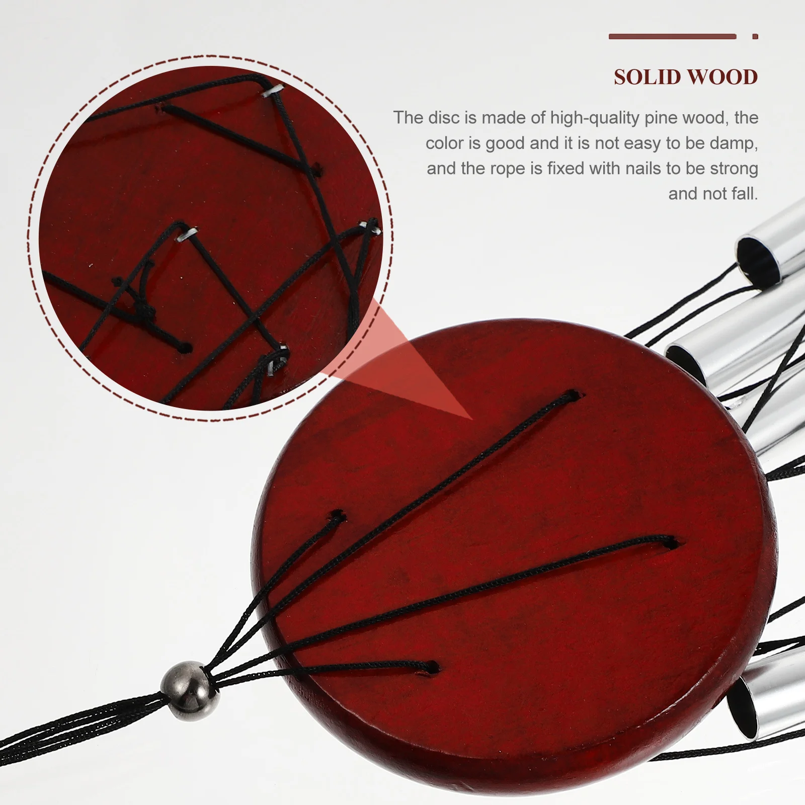 

Wooden Metal Wind Chime Home Garden Hanging Decoration Durable Exquisite nament Stairway Door Window Porch Yard Fence Patio Wall